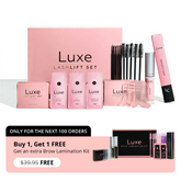 Luxe Lashlift Set + GRATIS brynslamineringssett (KJØP 1, FÅ 1 GRATIS)